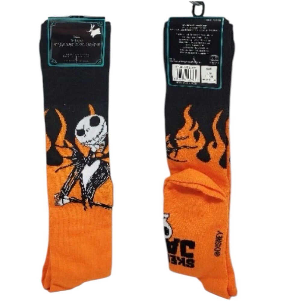 Disney The Nightmare Before Christmas Womens Knee High Socks 4-10 Skeleton Jack